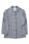 Heather Grey Butterfly Collar Button Up Shirt