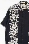 Black Hibiscus Bowling Pattern Hawaiian Shirt