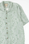 Green Twist Floral Hawaiian Shirt