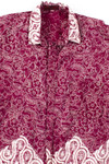 Maroon Floral Button Up Shirt