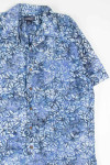 Blue Watercolor Floral Hawaiian Shirt