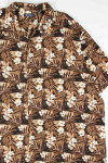 Brown Checkered Hawaiian Shirt