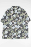 Black Flora Hawaiian Shirt