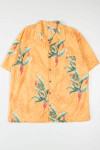 Orange Tropical Leaves Hawaiian Shirt