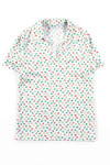 Multicolor Leaf V-Neck Polo Shirt
