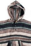 Green & Tan Henley Collar Baja Hoodie