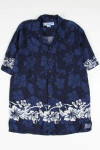 Blue Hibiscus Edge Hawaiian Shirt