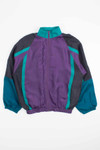 Teal and Purple Vintage Silk Jacket