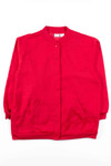 Red Snap Button Up Sweatshirt