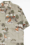 Olive Sailboat Hawaiian Shirt