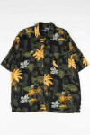 Fish Stamped Hawaiian Shirt