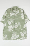 Green Splatter Leaf Tommy Bahama Hawaiian Shirt