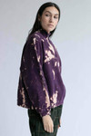 Purple Pullover Bleached Recycled Sweatshirt