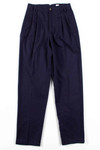 Navy Pleated Pants (sz. 6L)