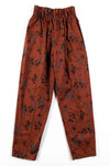 Brown Floral Paperbag Vintage Pants (sz. 7)