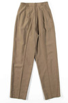 Olive Pleated Vintage Pants (sz. 6) 1