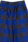 Palmetto's Black & Blue Plaid High Waisted Pants