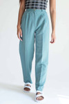 Sage Pleated High Waisted Pants