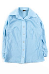 Powder Blue Ribbed Button Up Shirt