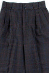 Black Vintage Plaid Pants (sz. 10)