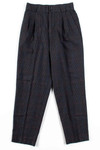 Black Vintage Plaid Pants (sz. 10)