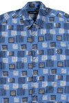 Blue Crosshatch Button Up Shirt