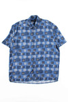 Blue Crosshatch Button Up Shirt