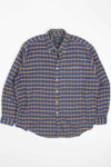 J. Crew Grey & Gold Flannel