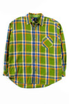 Green Plaid Button Up Shirt 2