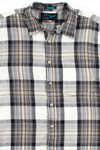 White Plaid Vintage Button Up Shirt