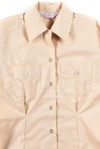 Tan Short Sleeve Button Up Shirt 2