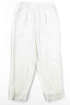 White Side Button Pants (sz. 10)
