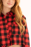 Red Cut Off Flannel