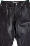 Black Leather Low Rise Pants (sz. 4)