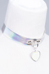 Heart Tag Holographic Choker