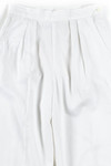 White Pleated Pants (sz. 6 Petite)