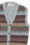 Grey Striped Sweater Vest