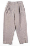 Grey Pinstripes Pleated Pants