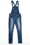 Distressed Skinny Denim Overalls (sz. MR)