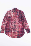 Women's Bleach Dripped Flannel Shirt