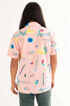 Pink Doodles Button Up Shirt