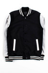 Black & White Striped Bomber Jacket