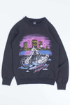 Vintage "Neon Lights" Motorcycle Sweatshirt