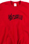 Red Musical Notes Sweatshirt