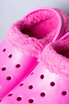 Pink Winter Foam Platform Clogs