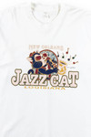 Jazz Cat Louisiana T-Shirt (Single Stitch)