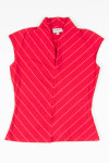 Red Chevron Striped Sleeveless Top