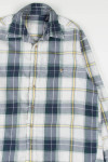 White Plaid Button Up Shirt 758