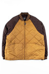 Two-Tone Brown Quilted Jacket