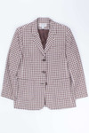 Vintage Brown Houndstooth 3 Button Blazer